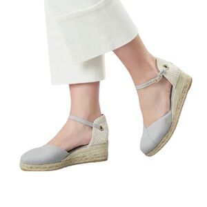 Viscata Barcelona Women’s Pubol Canvas Espadrille Wedges Ash Gray Size 38